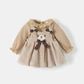 Girls' autumn dresses  new stylish baby girl two-piece suspender dress first birthday party dress