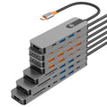 8-in-1 type-c docking station with 4k@60hz display, usb 3.1 hub, and multi-function converter