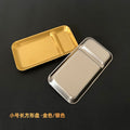 Creative stainless steel snack plate - gold divided fries tray - dumpling plate - commercial grade for bars, ktvs, and restaurants