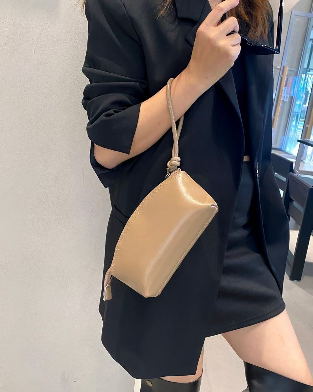 Retro first-layer cowhide women's bag women's bag fashion practical dumpling bag shell bag casualeasiest for match clutch bag