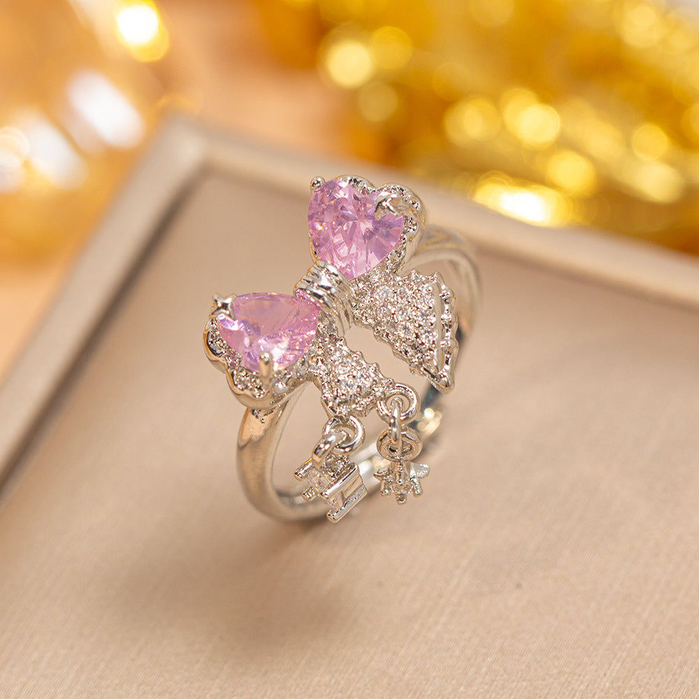 hot-selling design, full of diamonds, inlaid with zircons, exquisite women's openable adjustable rings, popular fashion accessories