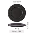 11inch western food plate-matte black