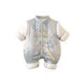 Men's and women's jumpsuits, chinese style, baby clothes, baby's full month, 100 days, one year old, thickenedlong sleeves, trendy