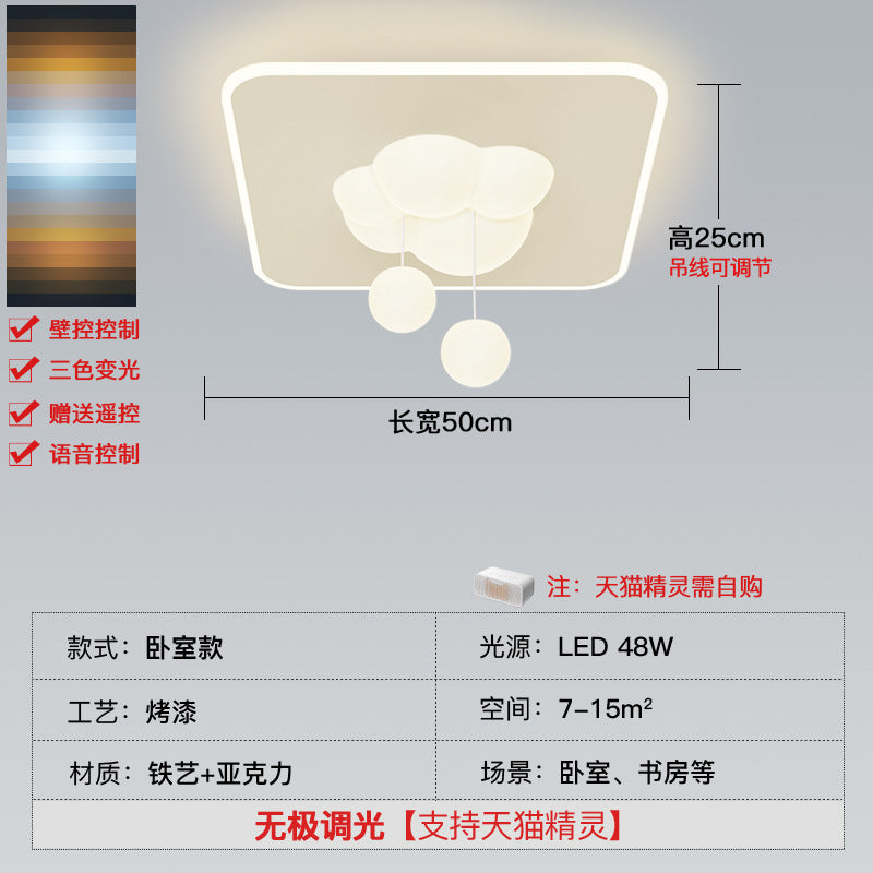 Living room light cream wind Internet celebrity new small hanging ball bubble ceiling light romantic atmosphere bedroom lighting whole house package