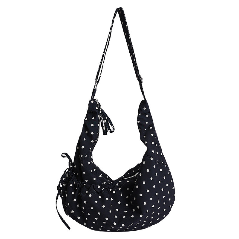 K-style 2026new arrivalcasualeasiest for match dumpling bag women's bag work clothing shoulder bag polka dotfashionsweet crossbody bag