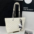 Large capacity retro diamond quilted chain women's bag autumn/winter solid color commuter tote cross-border new small chanel-style shoulder bag