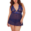 European and american  plus size sexy lace lingerie set, wholesale erotic underwear, see-through temptation sleepwear
