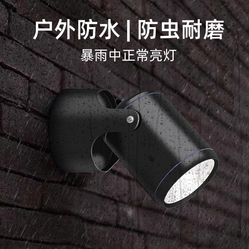 Led outdoor waterproof spotlight - adjustable angle for storefront signs, wall advertising, and outdoor flood lighting