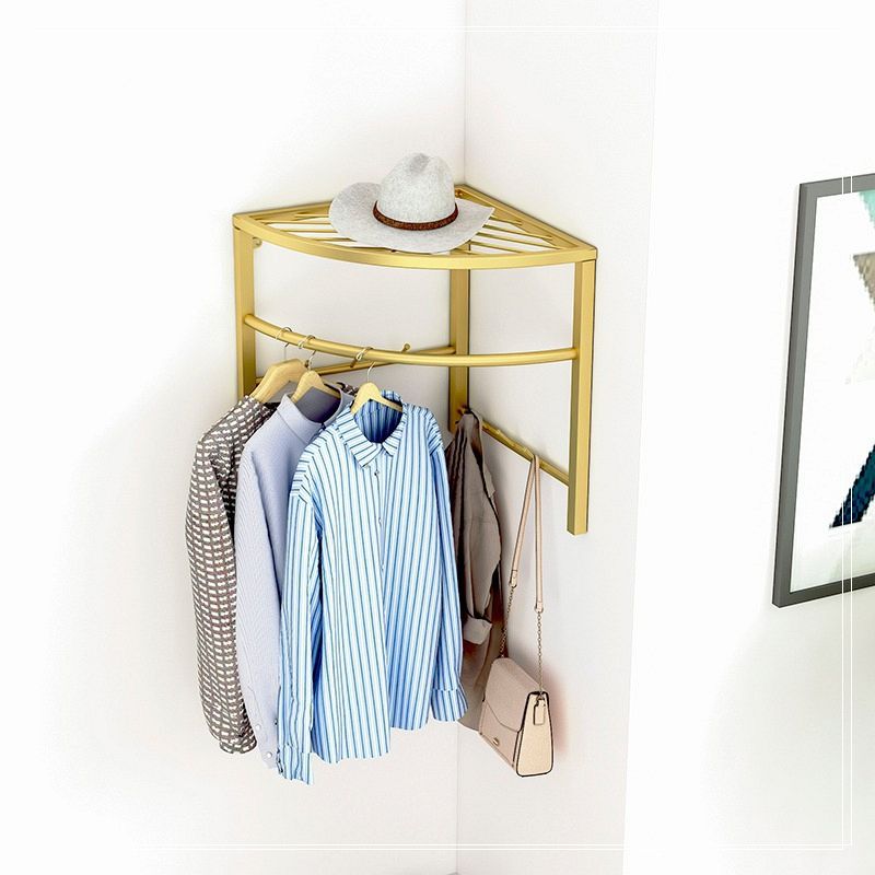 No punching corner coat rack wall hanging storage bedroom entrance for home simple coat rack corner storage clothes drying rack