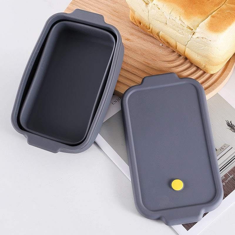 New in stock silicone two-tone toast pan baking cake mold - food grade colorful diy bread & cake mold