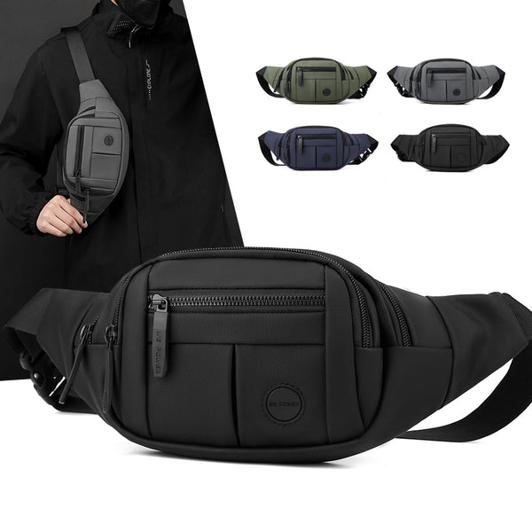 WEPOWER new fanny pack men's casual Korean version lightweight shoulder bag fashion sports shoulder breast bag messenger bag