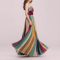 summer new women's clothing - cross-border  us & europe - fashionable bandeau colorful printed party dress