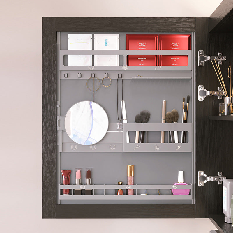 Smart makeup bathroom mirror cabinet storage wall-mounted bathroom mirror with lamp solid wood storage manufacturer wholesale