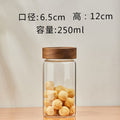 Airtight heat-resistant glass storage jar for kitchen, grains, coffee beans, collectibles, and more