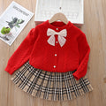 Girls' cardigan sweater set - two-piece autumn  collection - baby girl outerwear - chanel-inspired girls' outfit