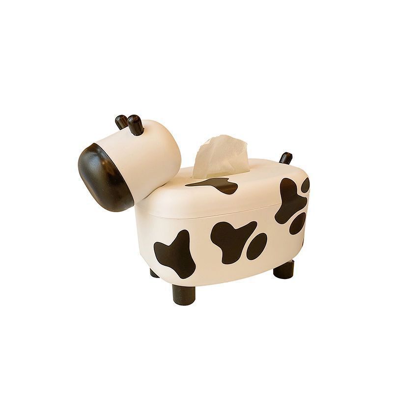 Cute cow tissue box multifunctional for home tissue storage living room dining room tissue toothpick one thing two uses bedroom