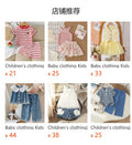 Baby clothing kids set children outfit apricot vest + blue shorts