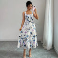 european and american cross-border  summer new women's camisole print dress