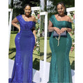 Fashion e-commerce export cross-border supply africa  women's clothing sequin patchwork evening dress bridesmaid dress dress