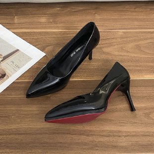 High heels women's color 8/11cm stiletto k-style bright slimming lookelegant bridesmaid dress wedding photo shoes leather shoes flats