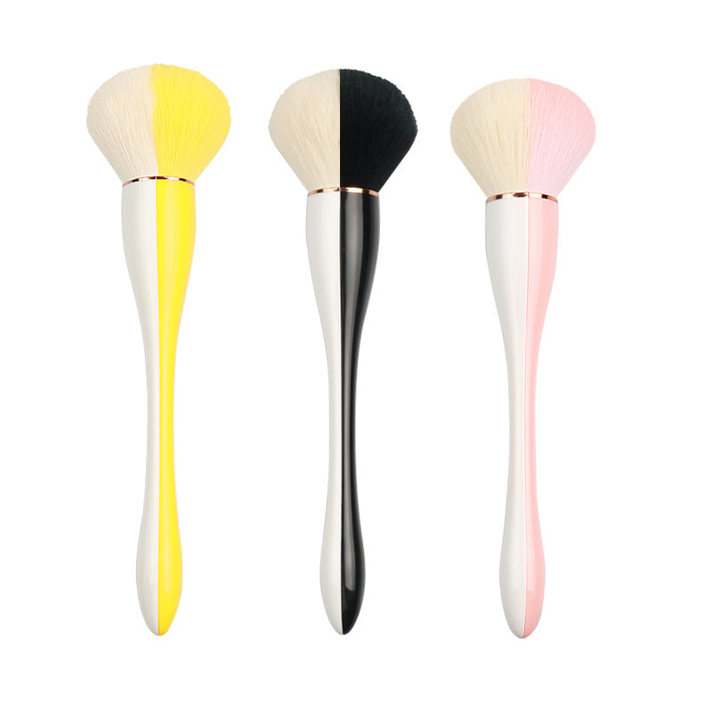 New single two-color beauty tool loose powder brush manicure dust makeup brush super soft fiber bristle makeup brush