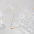 Wholesale metal heart necklace - european & american style, minimalist, versatile jewelry for women, unique & chic, fashionable metal peach heart necklace