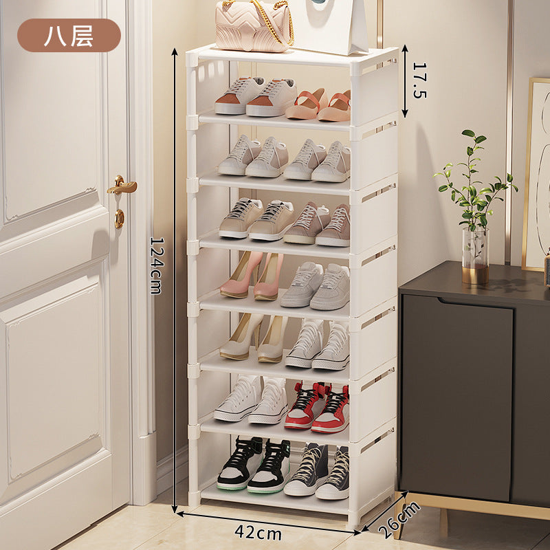 Simple shoe rack storage shoe rack multi-layer space saving door dormitory shoe cabinet household storage slipper rack rack