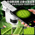 Portable microscope for kids - educational toy with phone clip - perfect for student science experiments, antiques, jewelry appraisal, and miniature observation