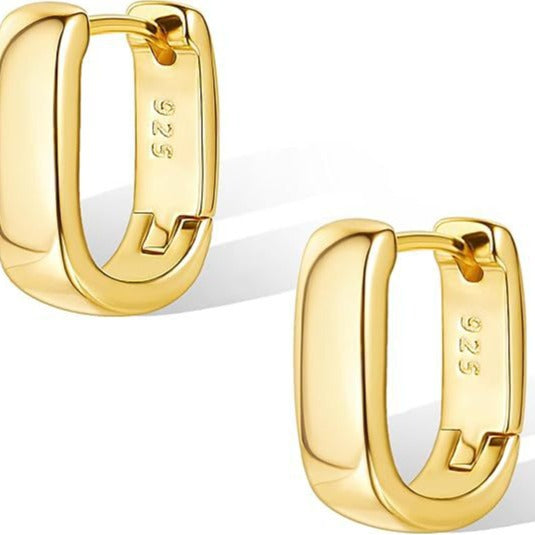 new arrival oval earrings electroplating process copper plated 18k gold earrings manufacturer wholesale fashioneasiest for match