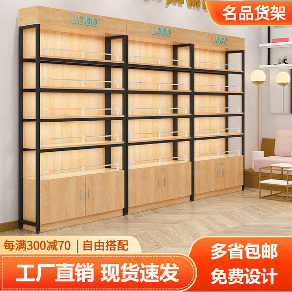 Wholesale supermarket shelves Steel wood jewelry Cosmetics stationery Display cabinet Tobacco, alcohol, snacks Convenience store display rack