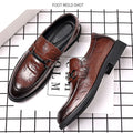 Leather shoes men's business formal wear casualmenautumnew arrival british cross-border live broadcast work k-style slip-on trendy leather shoes