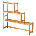 Balcony flower stand floor-standing storage rack multi-layer living room stepped green radish rack indoor solid wood succulent climbing bracket