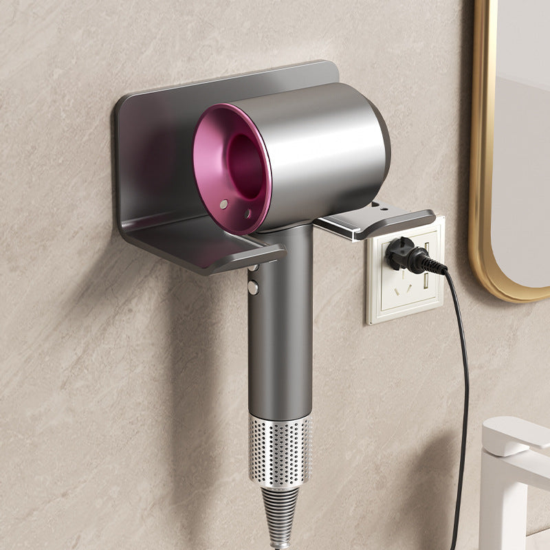Hole-free wall-mounted bathroom hair dryer rack, bathroom hair dryer rack, hair dryer storage rack, accessible luxury