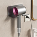 Hole-free wall-mounted bathroom hair dryer rack, bathroom hair dryer rack, hair dryer storage rack, accessible luxury