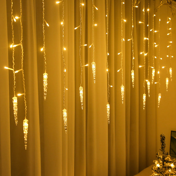 Cross-border new led ice pick ice strip light outdoor waterproof Christmas atmosphere decorative light ice column light curtain light