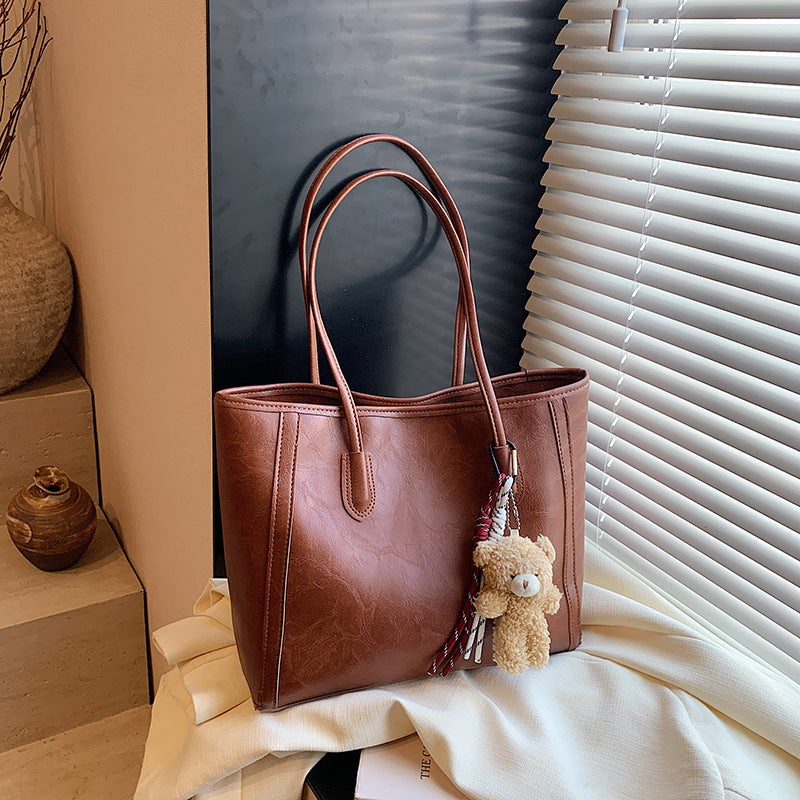 2025 new autumn/winter casual versatile shoulder bag - vintage large capacity commuter tote - women's high-end underarm bag