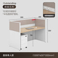 Staff office desk and chair set - minimalist modern office furniture, workstation computer desk, employee desk with partition