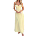 cross-border e-commerce women's fashion: european and american summer new arrivals - elegant and chic tie-waist a-line solid color midi dress