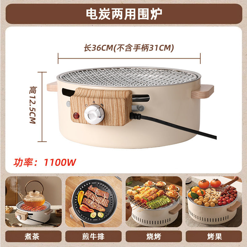 Household peripheral stove for tea cooking, electric oven, portable multi-functional small can tea stove, barbecue stove, electric carbon dual-use all-in-one