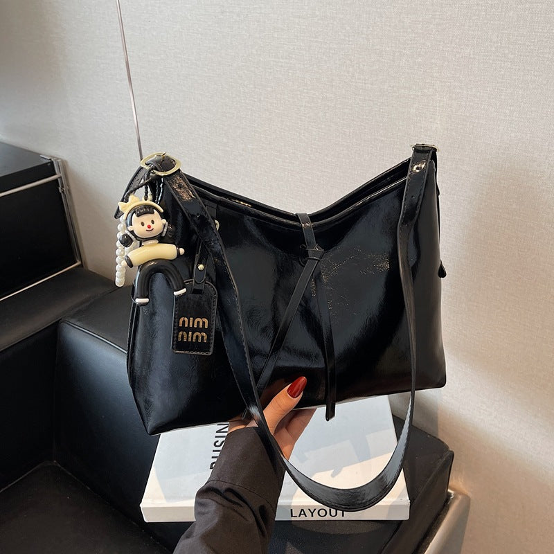 Simple bag women's 2025 summer new fashion versatile shoulder bag large capacity commuter tote bag messenger women's bag