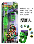 Kids' spider-man inertia pull-back car projector watch - luminous electronic watch gift for preschool and elementary school students