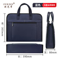 Oukeqi conference tote bag, oxford cloth office storage briefcase, large capacity zippered document bag with custom printing for men