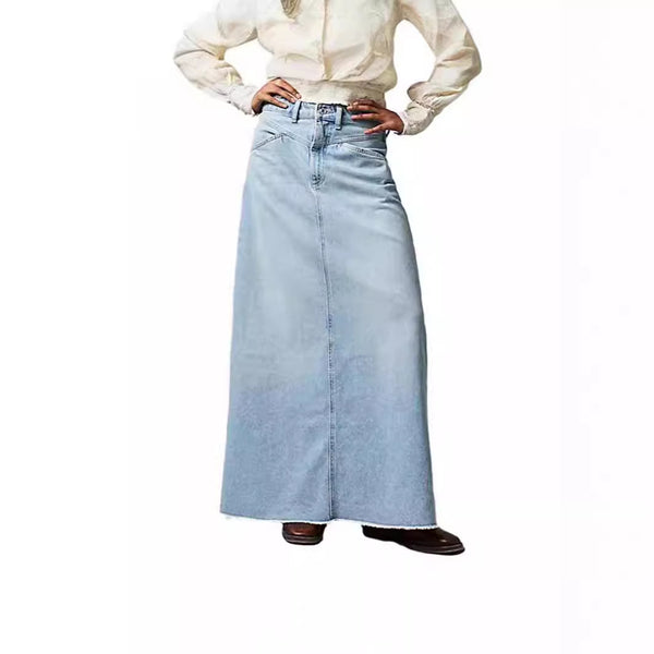 European and American  factory direct sales elastic fashion denim skirts, skirts, women
