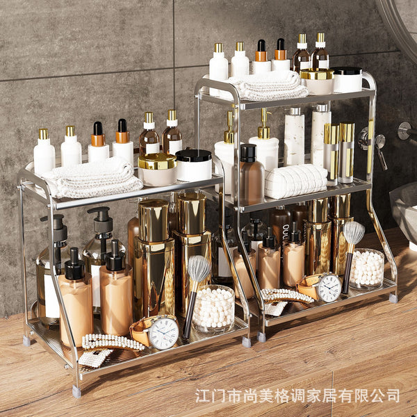 Cross-border desktop shelf, dresser, cosmetic storage rack, bathroom, perfume finishing rack, ornament, jewelry rack.