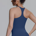 New arrival cross-border double-sided brocade pure color i-shaped beautiful back breathable tight vest sports running fitness yoga wear tops