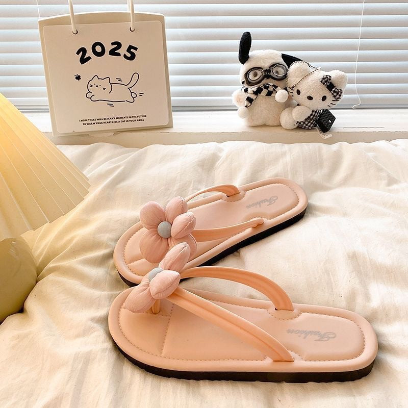 flip-flops for women, fashionable indoor non-slip bathroom, anti-odor, cute flat bottom beach flip-flops for women wholesale