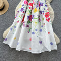 French sleeveless printed dress - women's slimming, figure-flattering, flowy maxi dress - summer korean style, vacation chic, elegant and chic dress