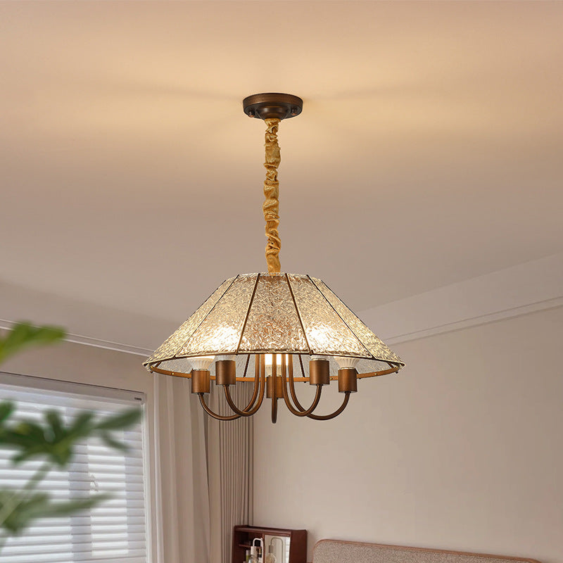 American retro style living room chandelier French antique style dining room bar light bedroom study light creative fabric lighting