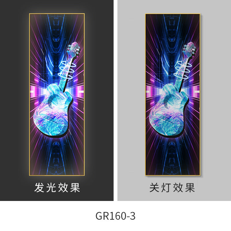 KTV box background wall ambient light painting nightclub bar clear bar with lamp decoration mural barbecue shop luminous hanging painting