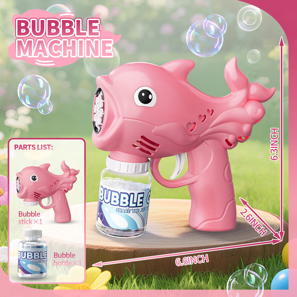 Kids' summer electric dolphin handheld bubble gun - fully automatic bubble blower - perfect for parks, street vendors, and toys for ages 3-6